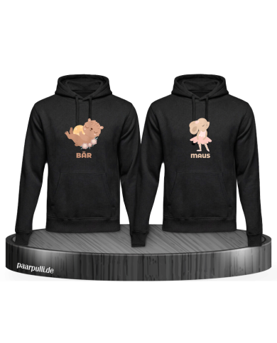Bär & Maus Partnerlook Hoodie-Set