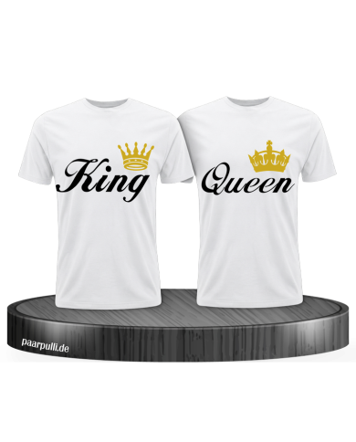 King and Queen mit Kronen Design im Partnerlook