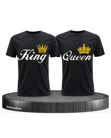 King and Queen mit Kronen Design im Partnerlook