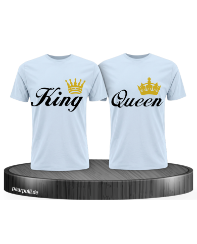 King and Queen mit Kronen Design im Partnerlook