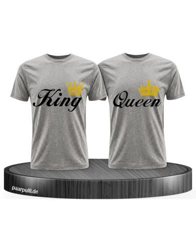 King and Queen mit Kronen Design im Partnerlook
