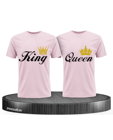 King and Queen mit Kronen Design im Partnerlook