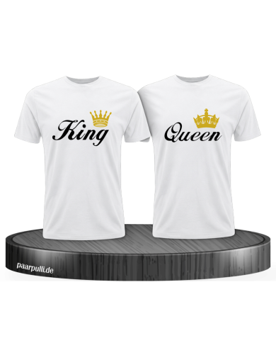 King and Queen mit Kronen Design im Partnerlook