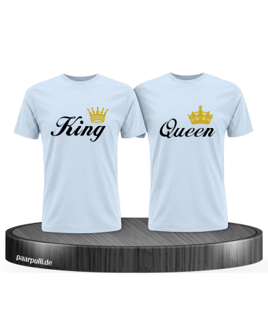 King and Queen mit Kronen Design im Partnerlook