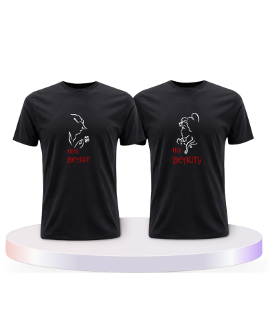 Beauty und Beast Look T Shirts Couple T-Shirts kaufen | Paarpulli