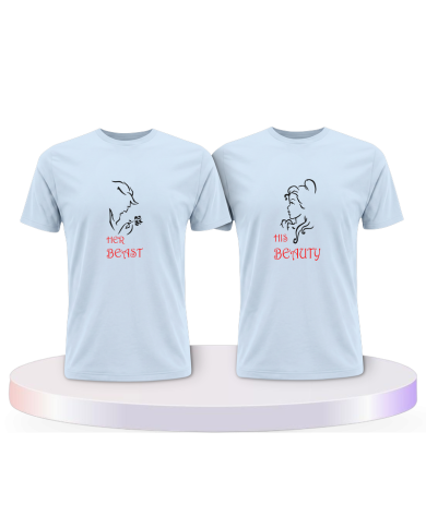 Beauty und Beast Look T Shirts Couple T-Shirts kaufen | Paarpulli