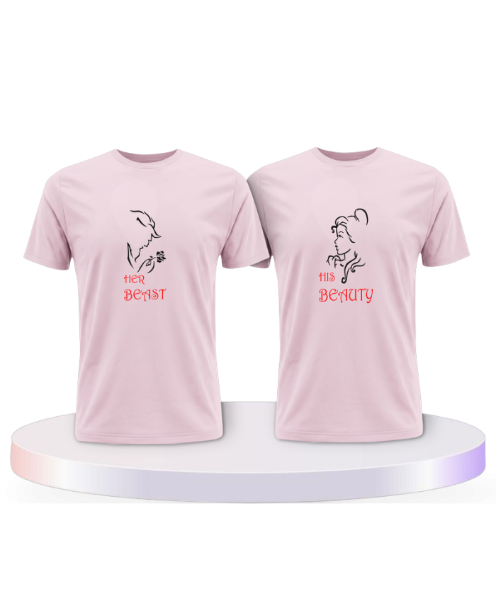 Beauty und Beast Look T Shirts Couple T-Shirts kaufen | Paarpulli
