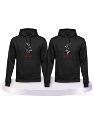 Partnerlook Hoodies mit Her Beast His Beauty | Paarpulli