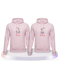 Partnerlook Hoodies mit Her Beast His Beauty | Paarpulli