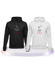 Partnerlook Hoodies mit Her Beast His Beauty | Paarpulli