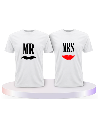 Mr und Mrs T-Shirt Design im Partnerlook als Set für Pärchen