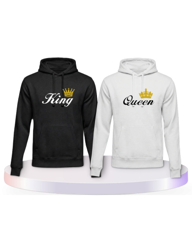 King und Queen Couple Hoodies kaufen | Paarpulli