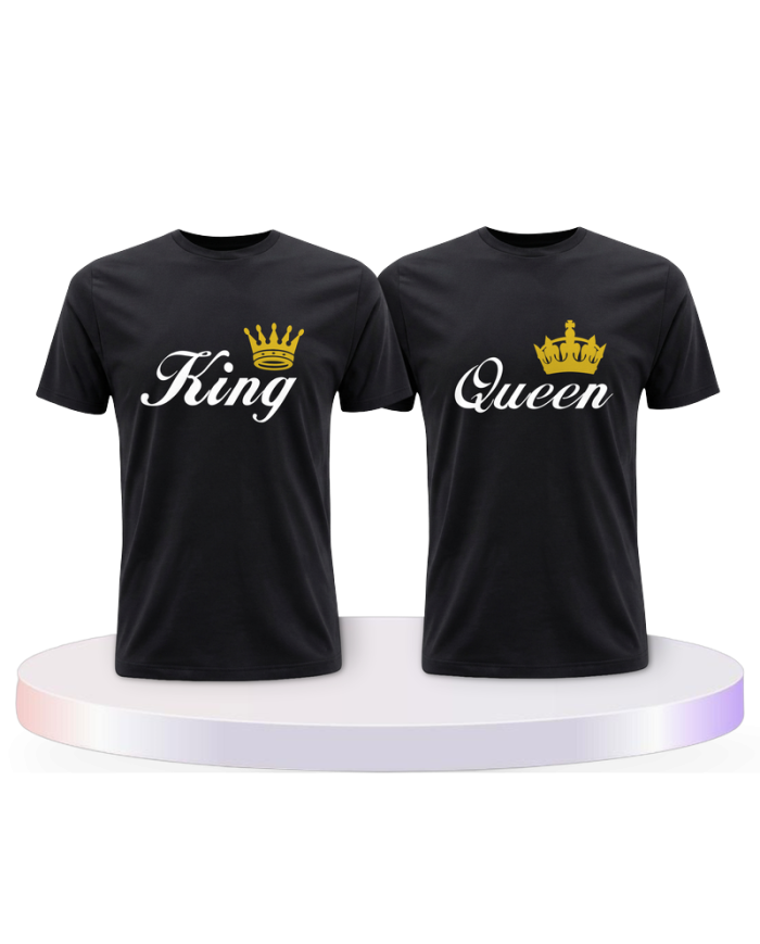 Gemeinsamer Look: King Queen T-Shirts | Paarpulli