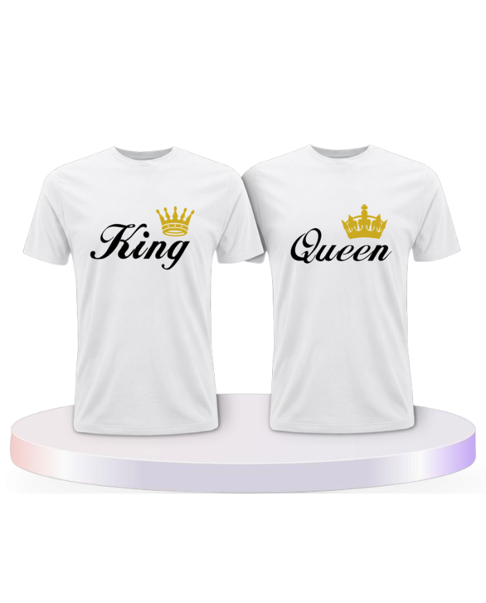 Gemeinsamer Look: King Queen T-Shirts | Paarpulli