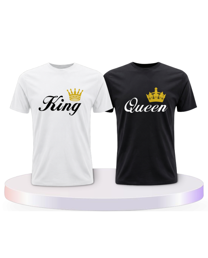 Gemeinsamer Look: King Queen T-Shirts | Paarpulli