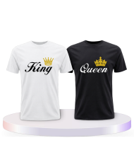 Gemeinsamer Look: King Queen T-Shirts | Paarpulli