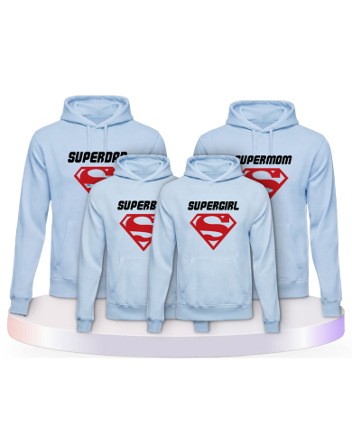 4er Set Superfamilie Familien Tshirts Set
