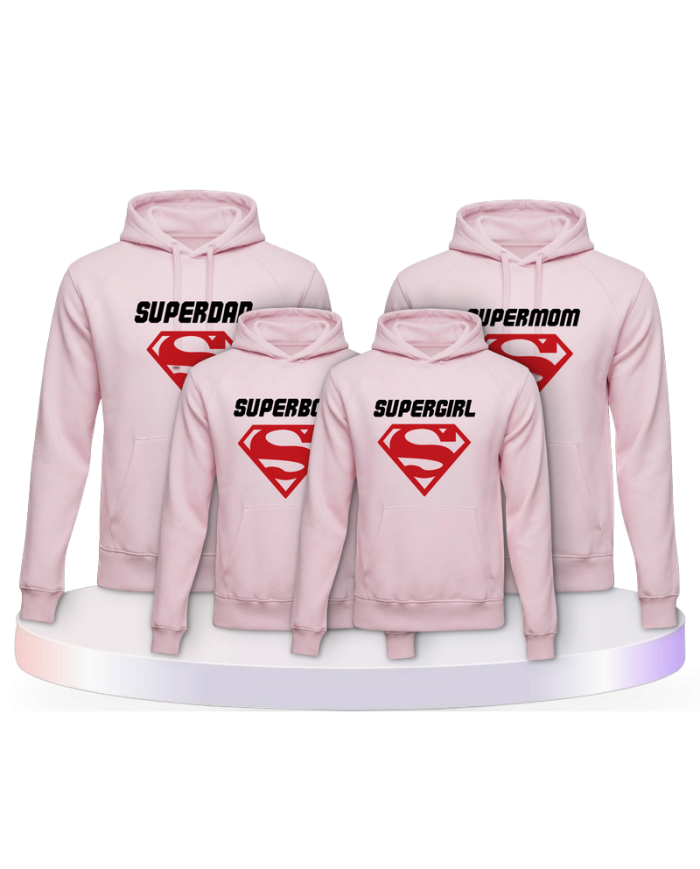 Familienlook Hoodies mit Superfamilie | Paarpulli