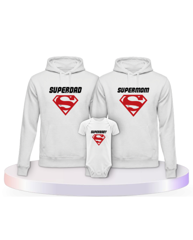 Superfamilie 3er Set mit Hoodie und Baby-Body