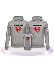 Superfamilie 3er Set mit Hoodie und Baby-Body
