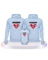 Superfamilie 3er Set mit Hoodie und Baby-Body