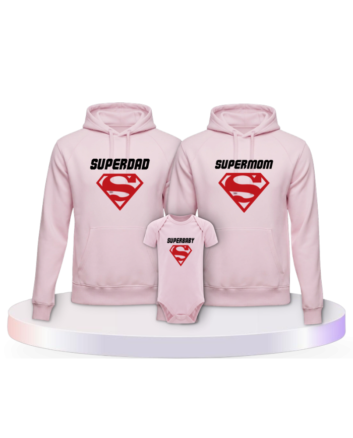 Superfamilie 3er Set mit Hoodie und Baby-Body