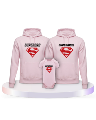 Superfamilie 3er Set mit Hoodie und Baby-Body