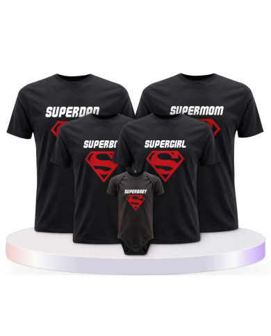 5er Set Superfamilie Familien Tshirts Set