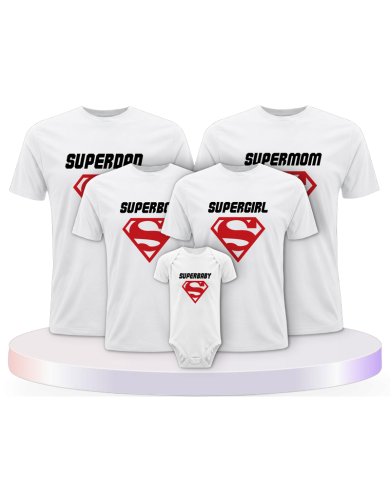 5er Set Superfamilie Familien Tshirts Set