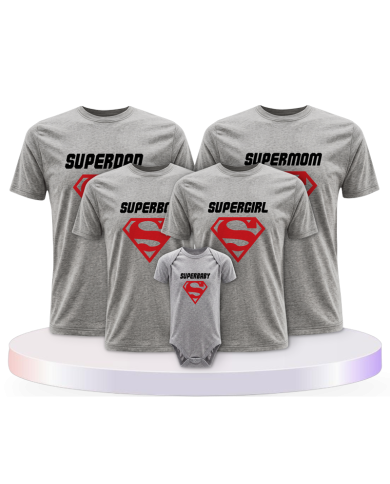5er Set Superfamilie Familien Tshirts Set