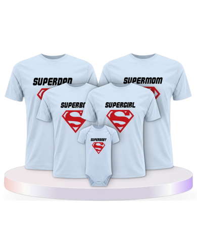 5er Set Superfamilie Familien Tshirts Set