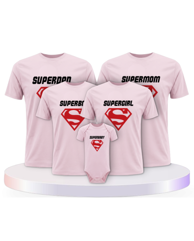5er Set Superfamilie Familien Tshirts Set