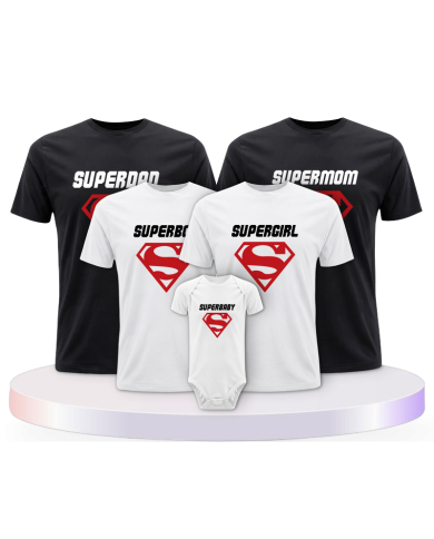 5er Set Superfamilie Familien Tshirts Set