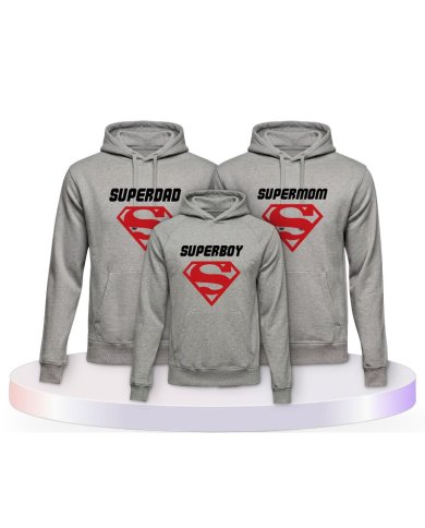Familienlook Hoodies mit Superfamilie | Paarpulli