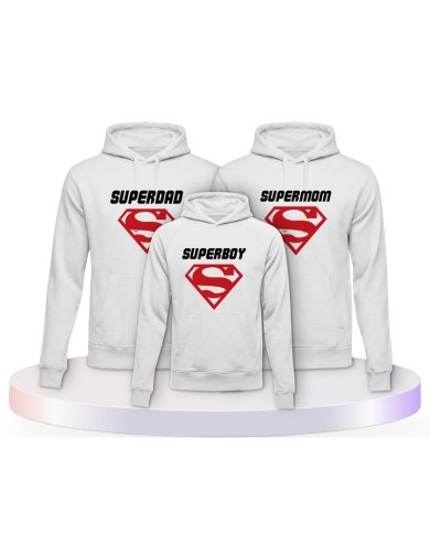 Familienlook Hoodies mit Superfamilie | Paarpulli
