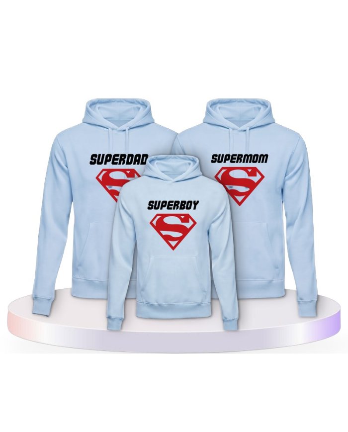 Familienlook Hoodies mit Superfamilie | Paarpulli