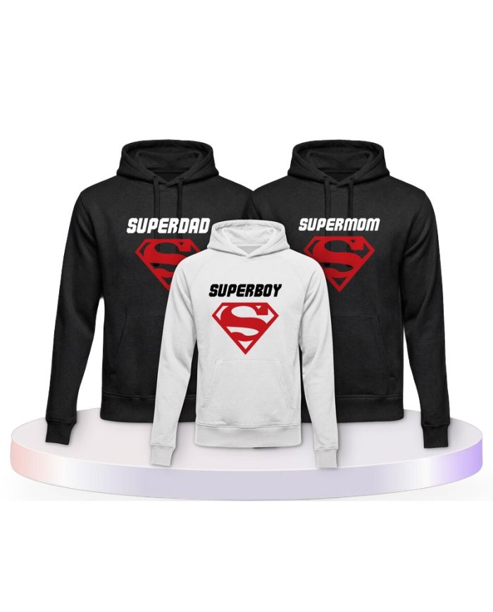 Familienlook Hoodies mit Superfamilie | Paarpulli