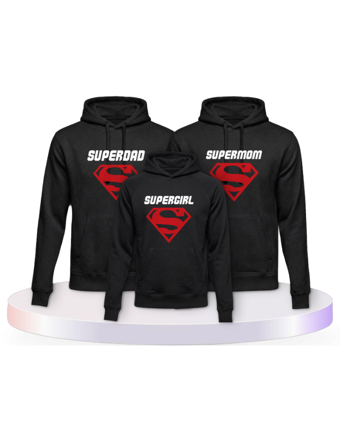 Familienlook Hoodies mit Superfamilie | Paarpulli