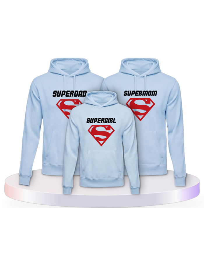 Familienlook Hoodies mit Superfamilie | Paarpulli