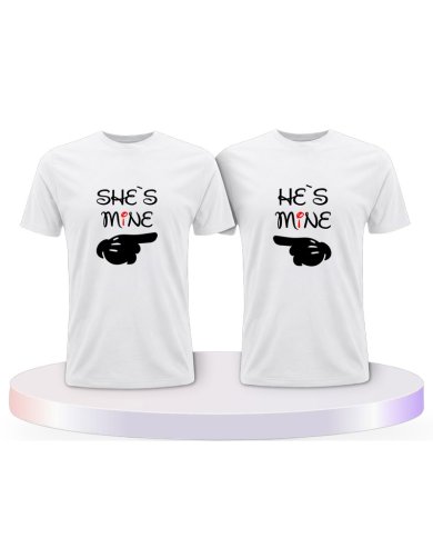 She's Mine He Is Mine Couple T-Shirts kaufen | Paarpulli