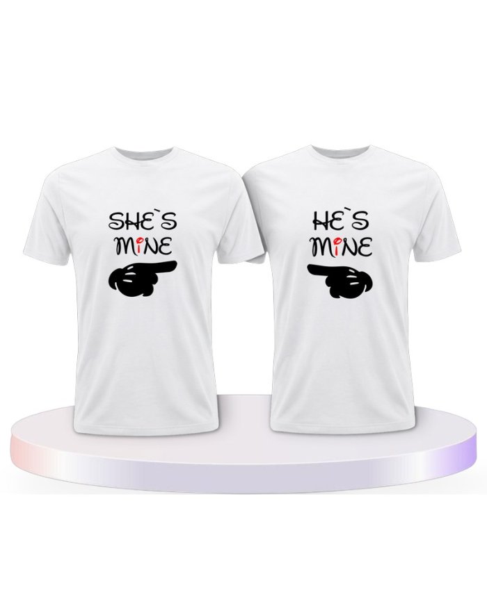 She's Mine He Is Mine Couple T-Shirts kaufen | Paarpulli