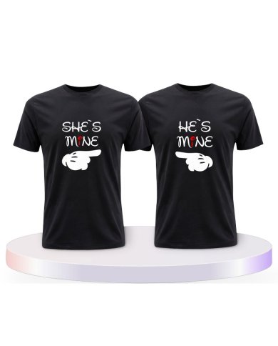 She's Mine He Is Mine Couple T-Shirts kaufen | Paarpulli