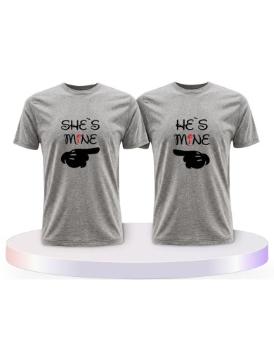 She's Mine He Is Mine Couple T-Shirts kaufen | Paarpulli