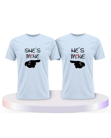 She's Mine He Is Mine Couple T-Shirts kaufen | Paarpulli
