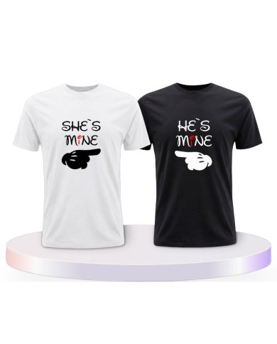 She's Mine He Is Mine Couple T-Shirts kaufen | Paarpulli