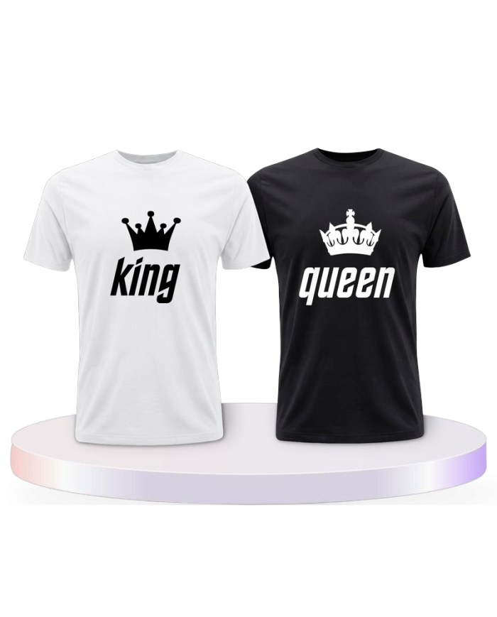 King und Queen Pärchen T-Shirts | Paarpulli