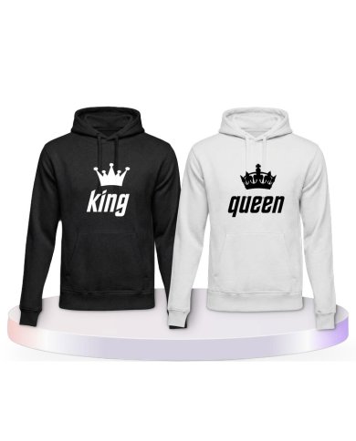 Gemeinsamer Look: King und Queen Hoodies | Paarpulli