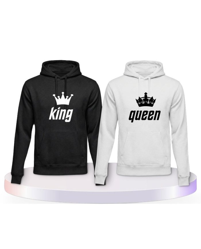 Gemeinsamer Look: King und Queen Hoodies | Paarpulli