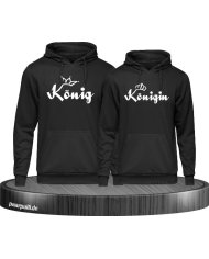 König & Königin mit schwarzer Krone Hoodies