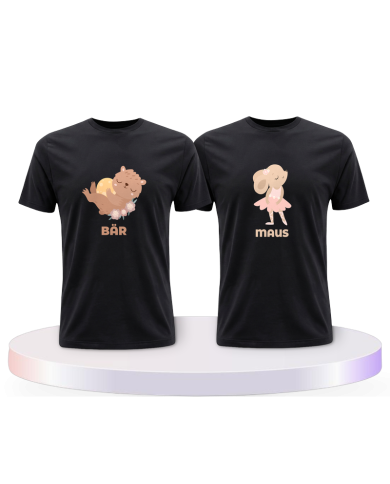 Bär & Maus Pärchen T-Shirts | Paarpulli